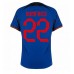 Tanie Strój piłkarski Holandia Denzel Dumfries #22 Koszulka Wyjazdowej MŚ 2022 Krótkie Rękawy